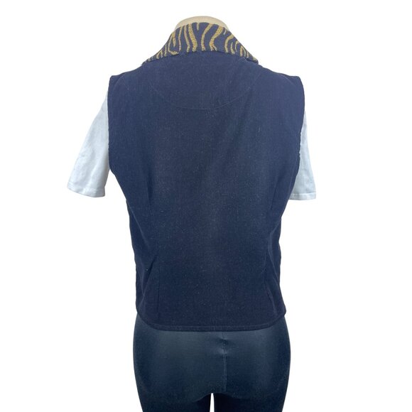 Dressbarn Women's Brown Zebra Pattern Vest Sz M - Picture 4 of 8